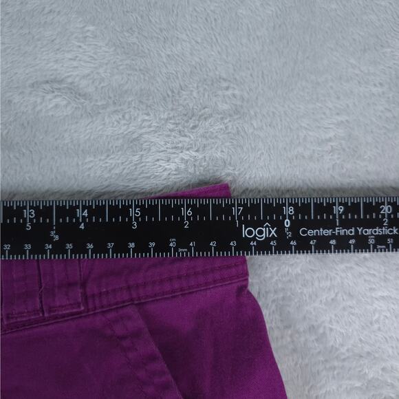 Gloria Vanderbilt Shorts Womens 8 Purple Cargo Rolled Cuff Stretch Style Janet - Picture 4 of 10